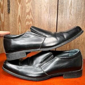 Bacco Bucci Men Black Leather Slip On Loafer Dress Shoes Sz 11.5 Business Casual